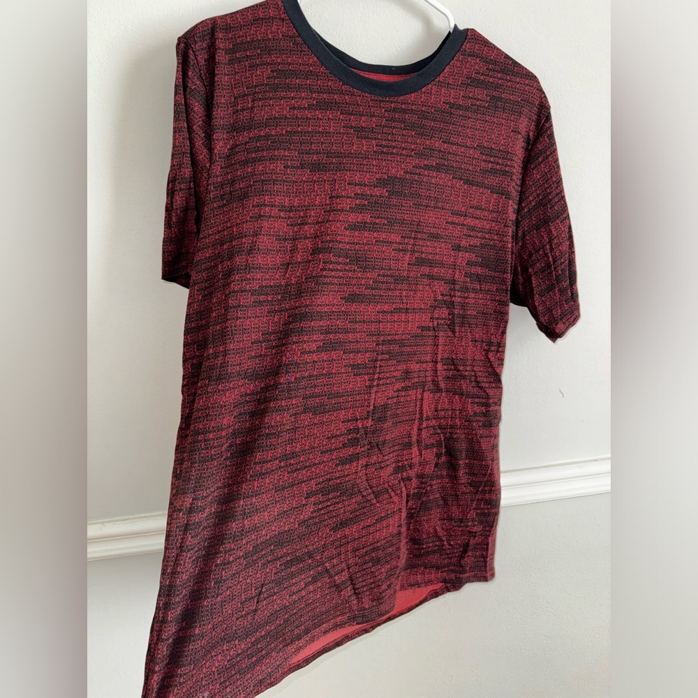 Nike Dri-FIT Men's Large Red Stretch Running Shirt Moisture-Wicking Athletic Tee